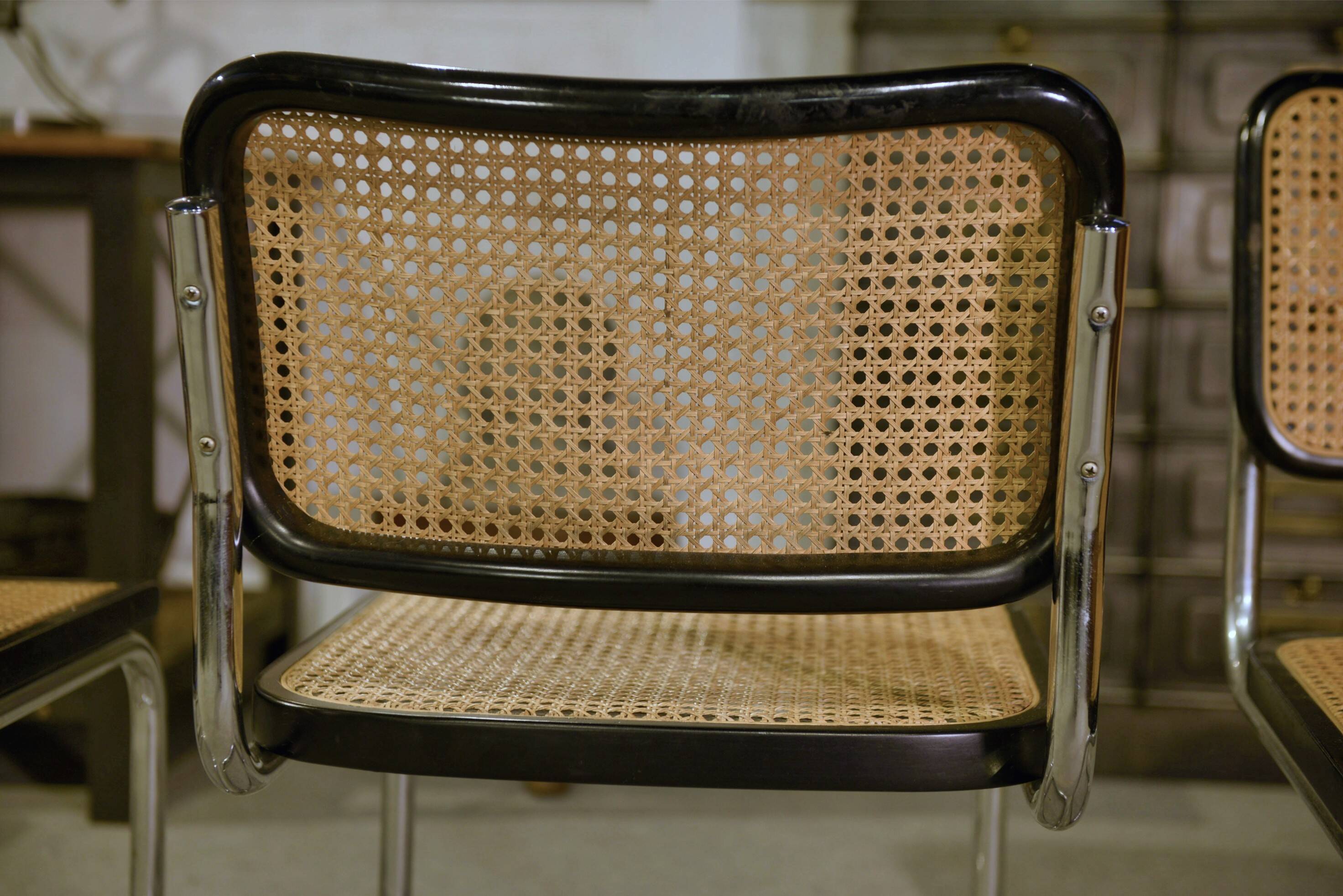Ensemble de 6 chaises Cesca B32 de Marcel Breuer 1970’s