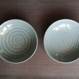 Set of 6 faience cups from Longchamps 1970s