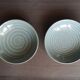 Set of 6 faience cups from Longchamps 1970s