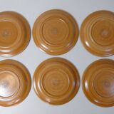 6 assiettes plates en grès
