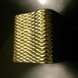 Golden ceramic cube wall light