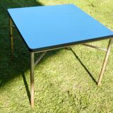Vintage formica blue low table 1950-60