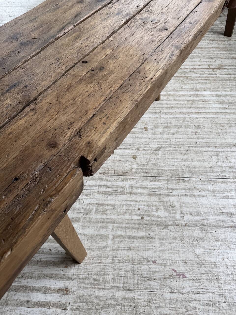 Brutalist popular art table XXL 3.5m/4m pine and oak