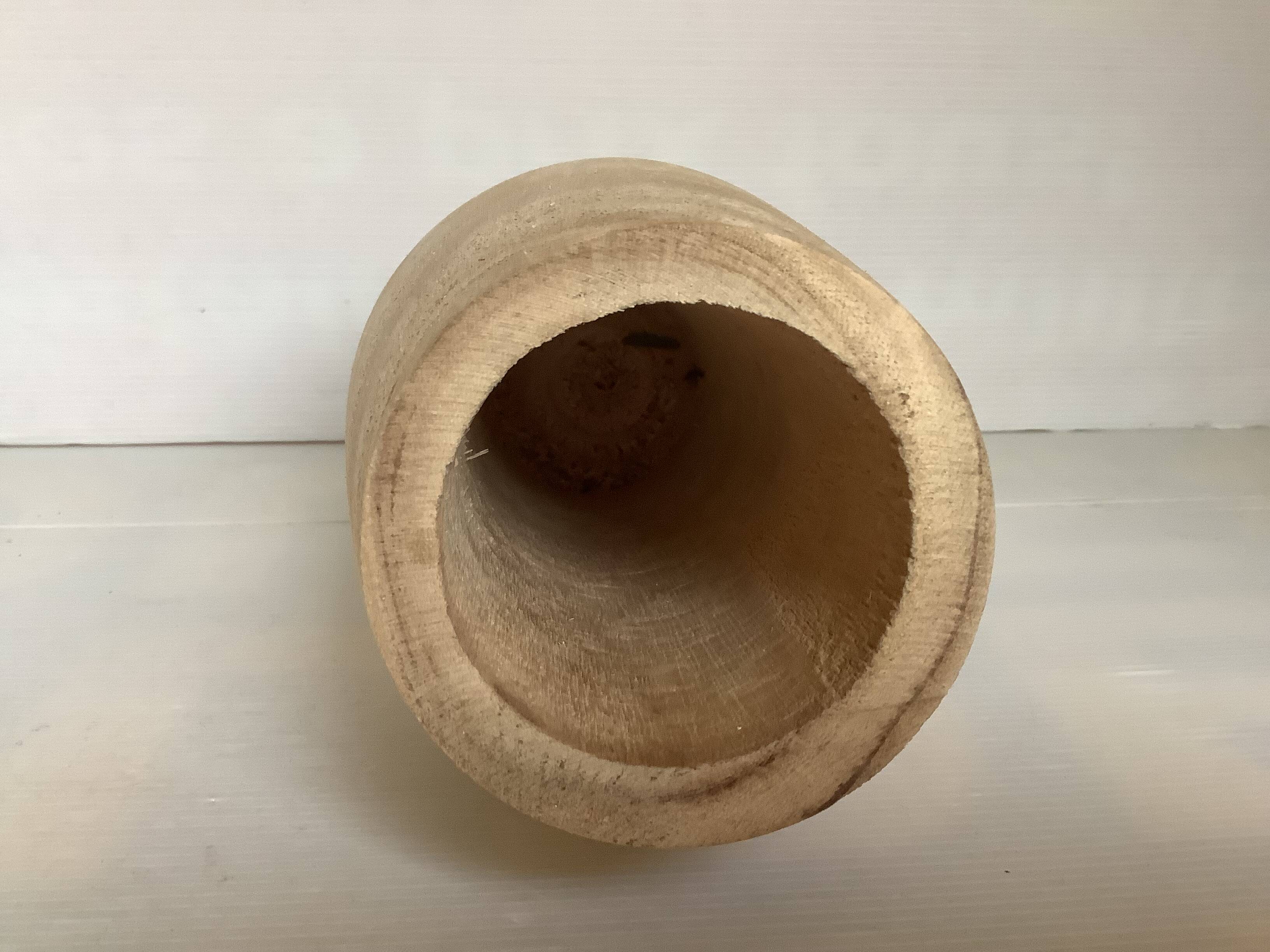 Light wooden vase