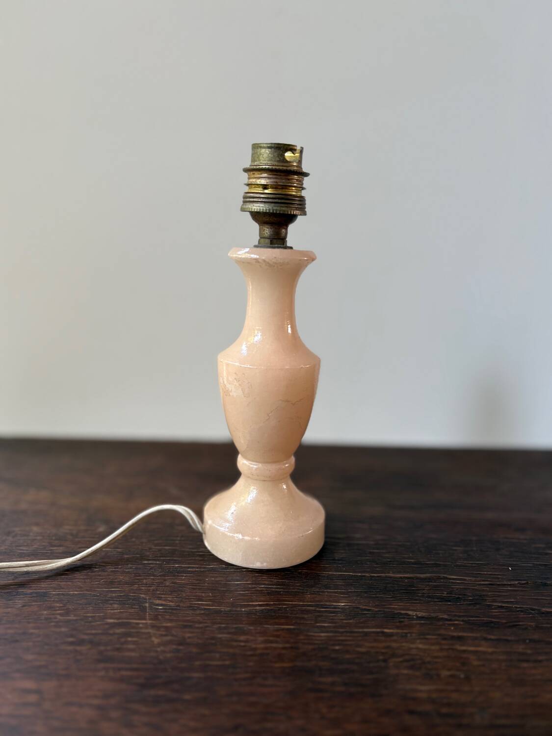 Vintage pink natural stone lamp base