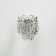 Set of 2 Austrian Ice Glass Wall Lamps by J.T. Kalmar