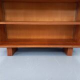 Large vintage oak wood bookcase shelf from the 50s 60s