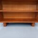 Large vintage oak wood bookcase shelf from the 50s 60s