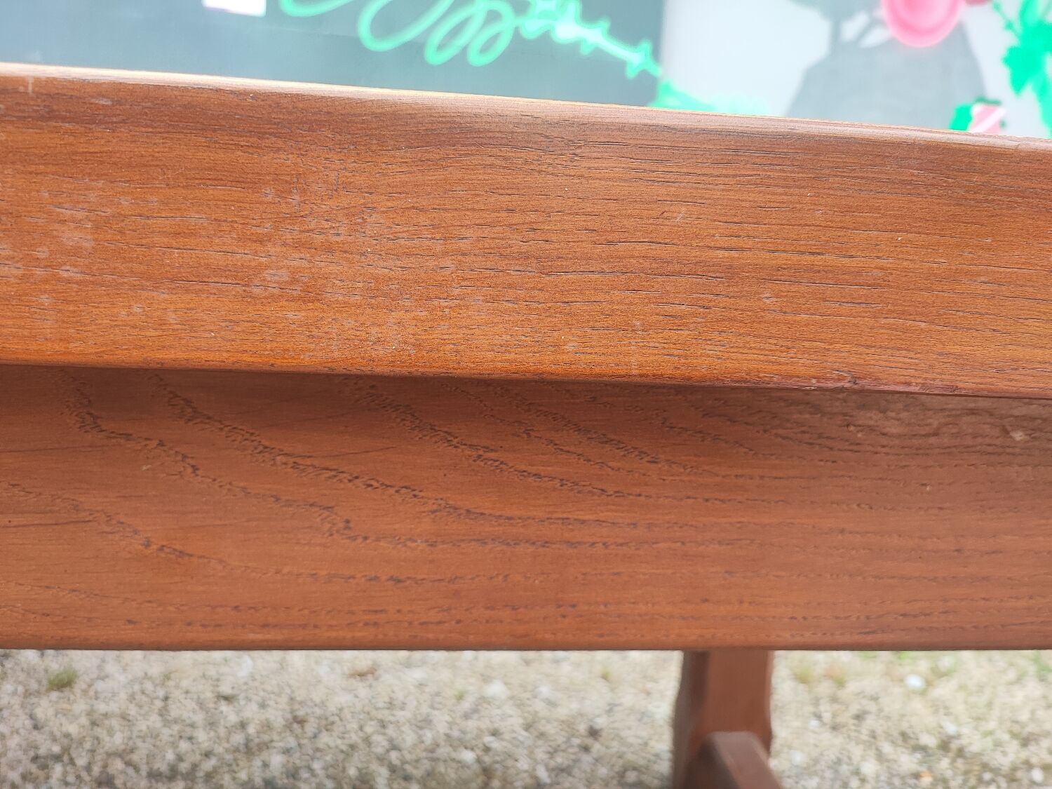 Solid oak farmhouse table full top