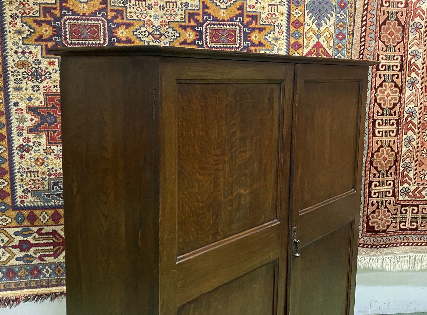 1930s English oak cabinet