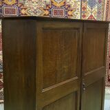 1930s English oak cabinet