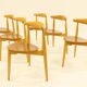 Heart dining set, designed by Hans Wegner for Fitz Hansen,  Denmark 1960s