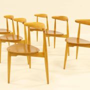Service de table Heart, conçu par Hans Wegner pour Fitz Hansen, Danemark, années 1960