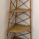 Rattan corner shelf