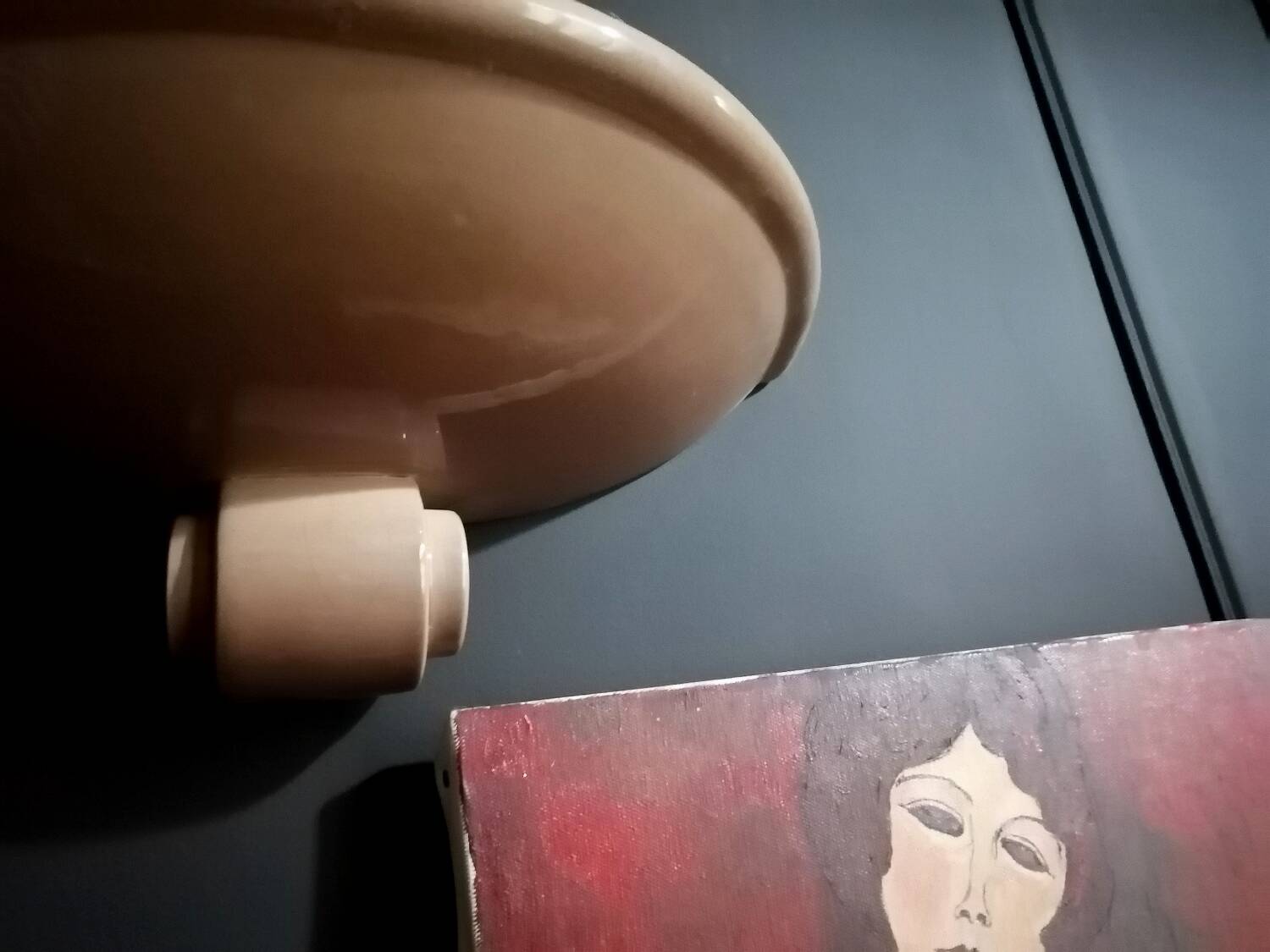 3 Kostka enamelled ceramic wall lights