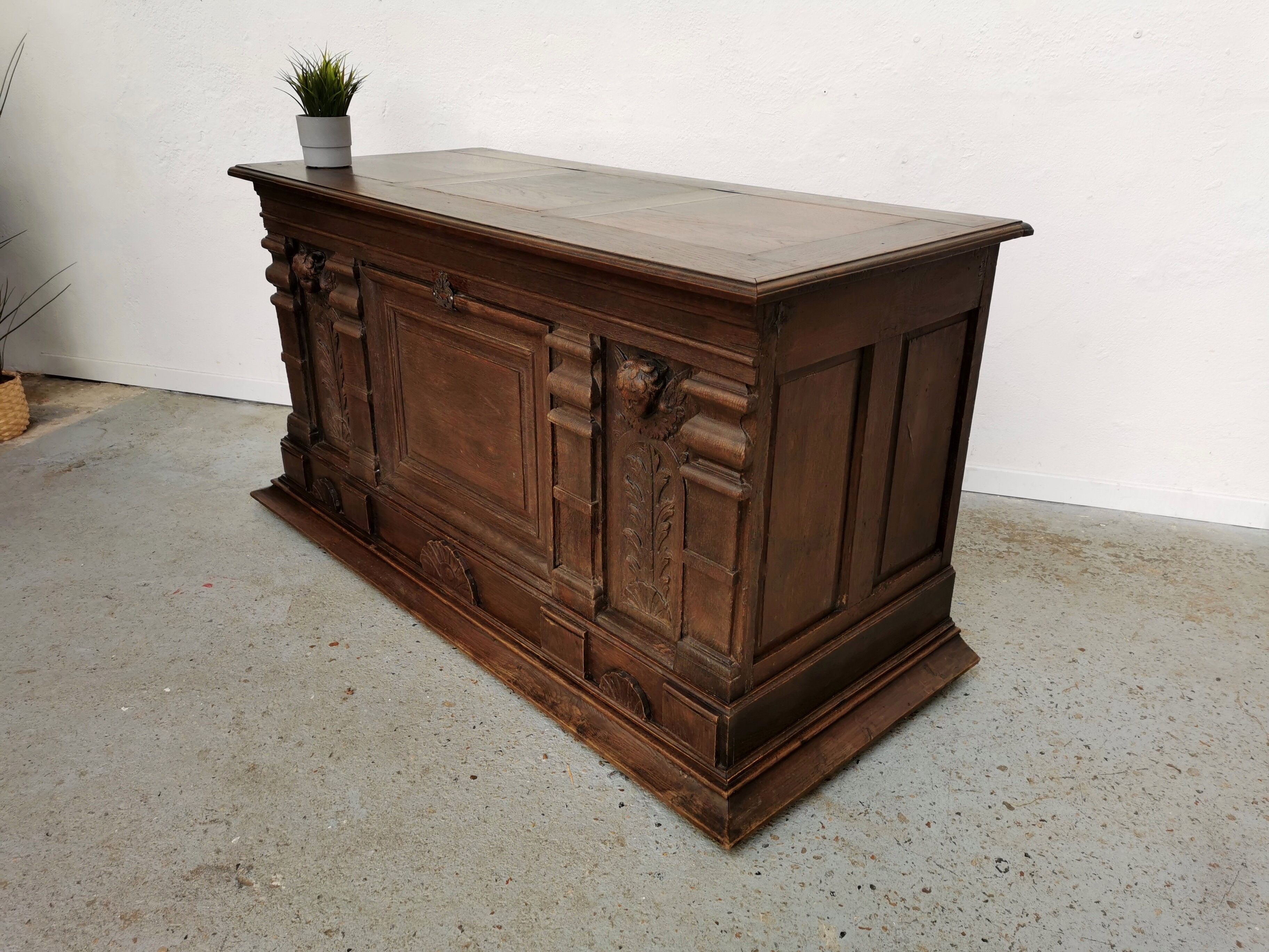 Oak office counter