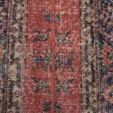 Vintage Turkish Oushak Handwoven Rug 68x361 cm