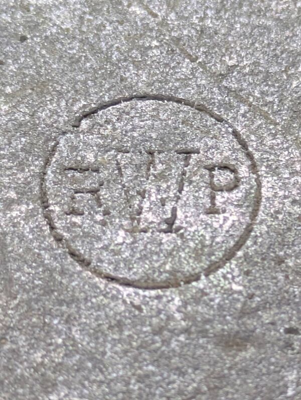 Plateau rond vintage étain brossé D37cm