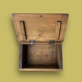 Small antique wooden stool chest – handcrafted