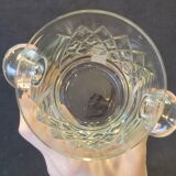 Old ice bucket ice cubes crystal cut braces Cristallerie Hartzviller