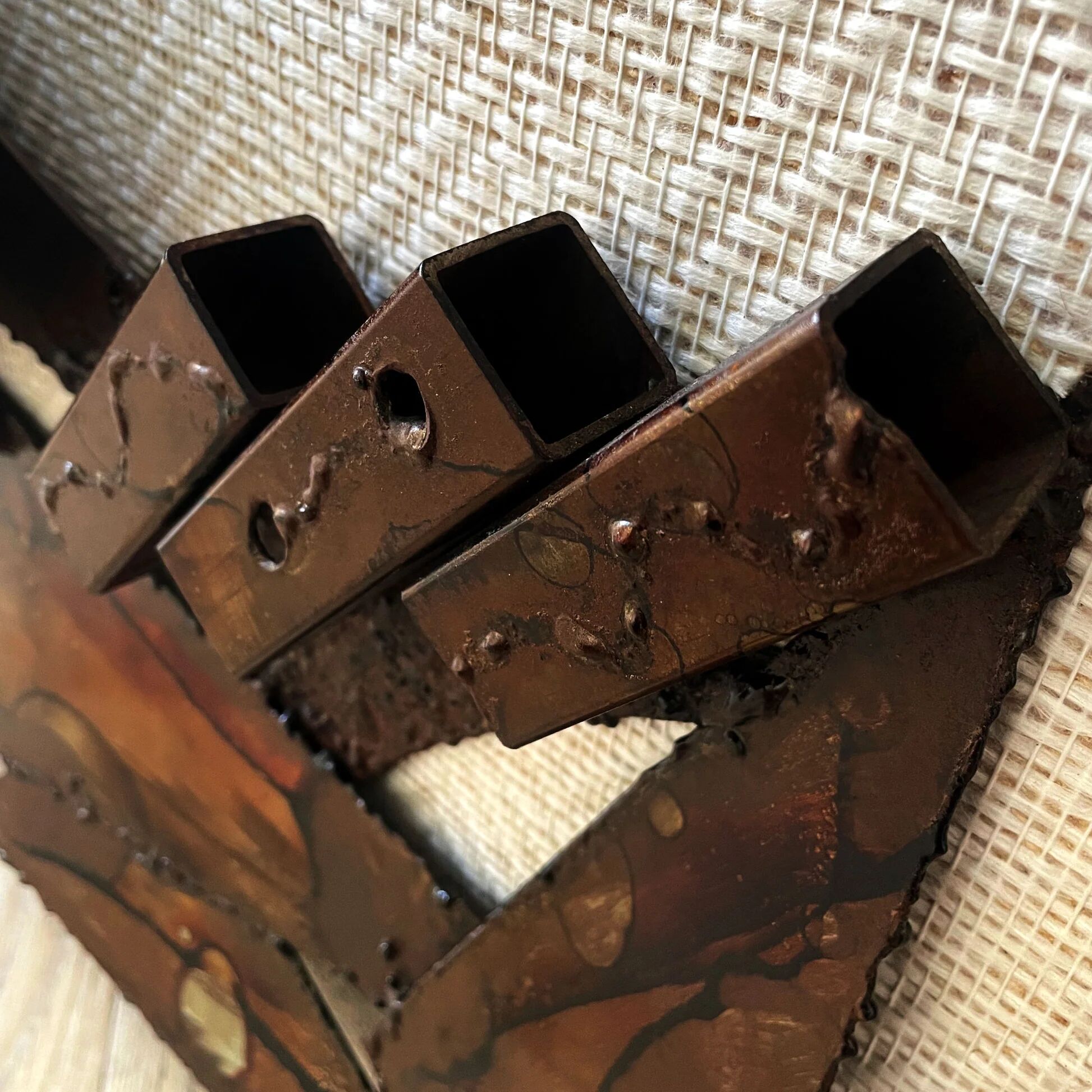 Sculpture murale en métal brutaliste de Henrik Horst des années 1970