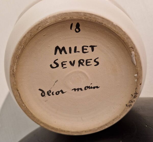 Cache pot céramique Paul Milet Sèvres 1950