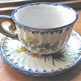 Cup & under old cup - godronnée - henriot - quimper