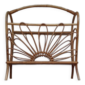 Vintage rattan magazine holder