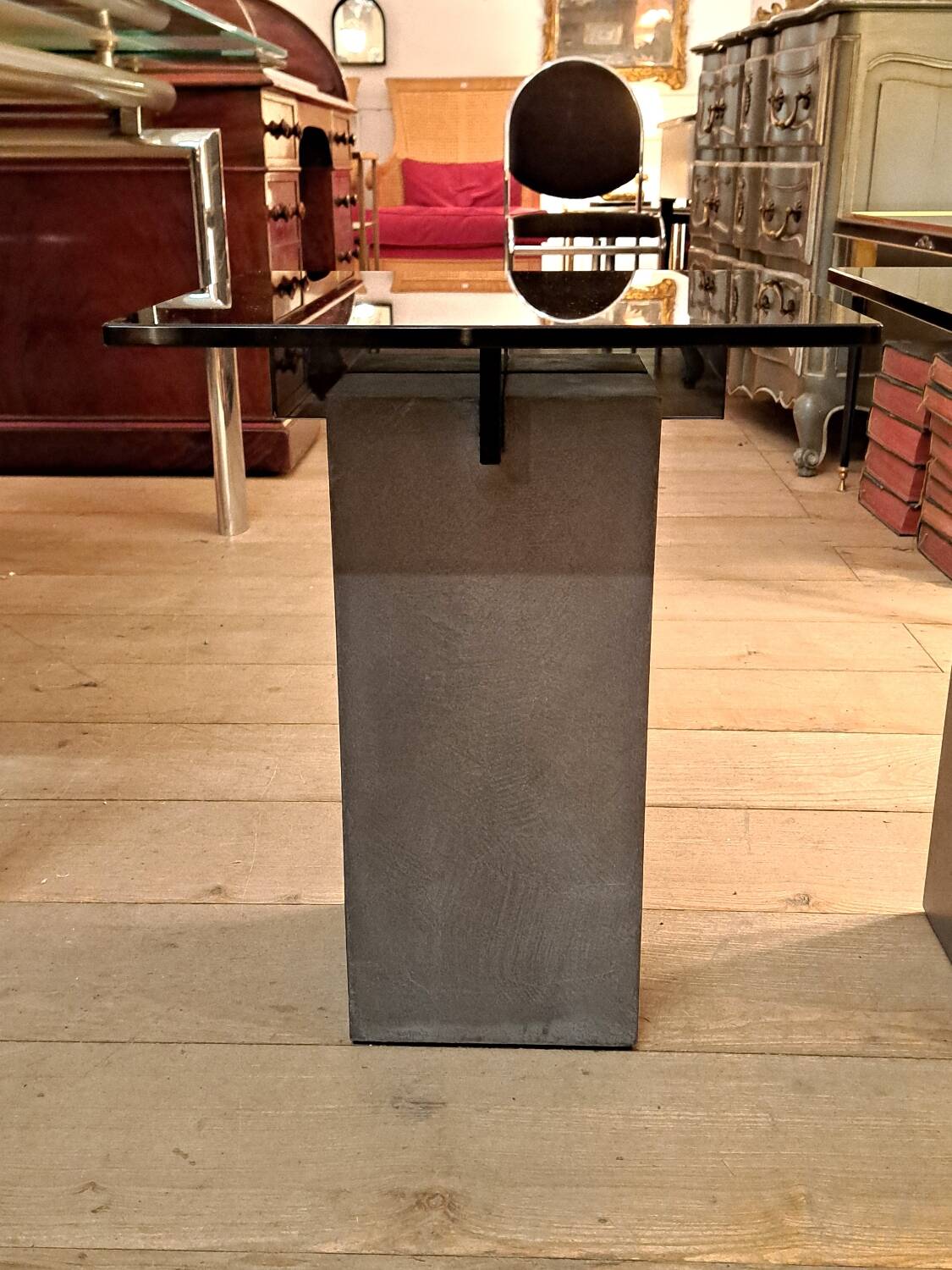 Pair of Roche Bobois side tables by L. Morgaine