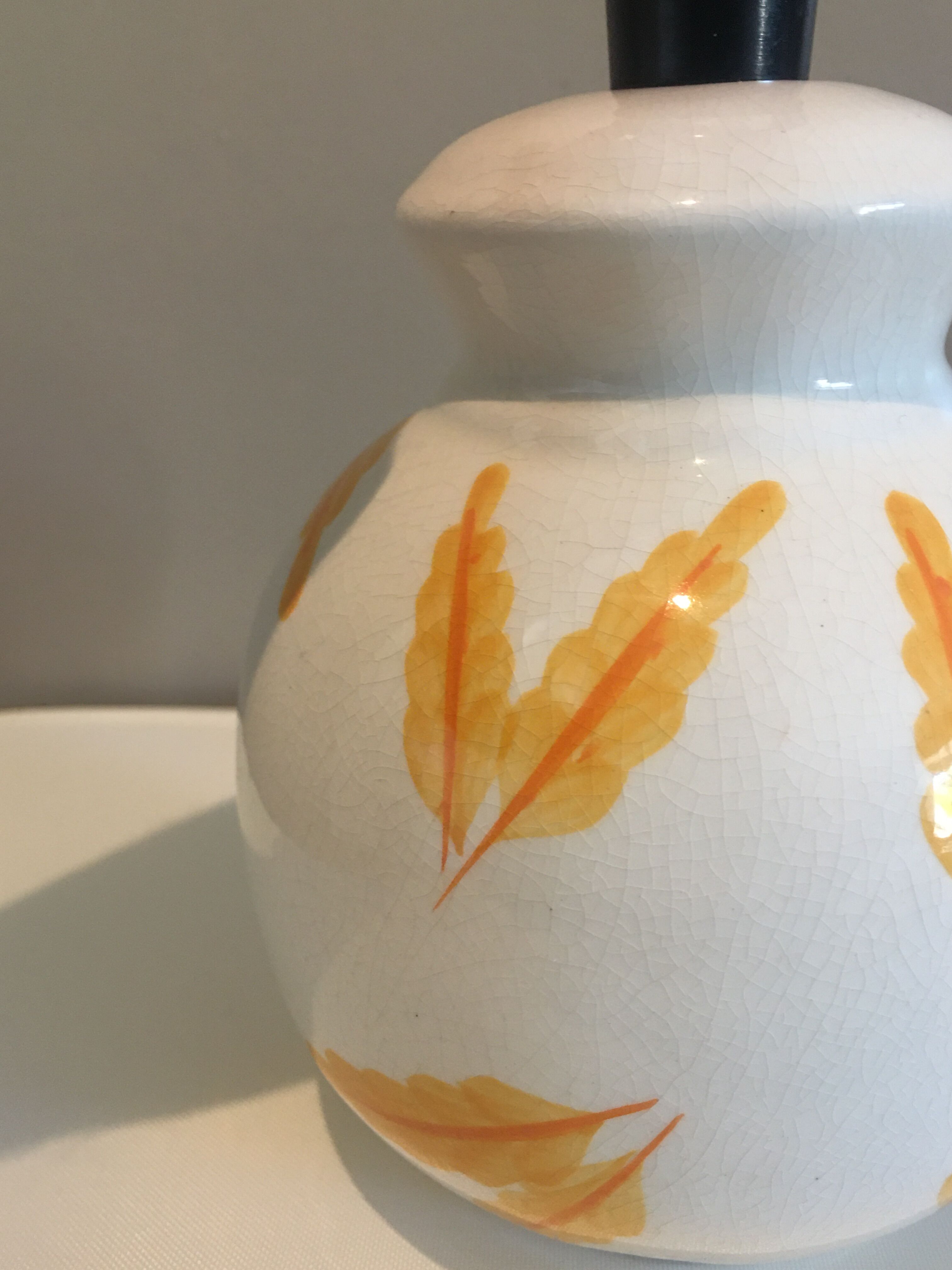 Pied de lampe « feuilles »