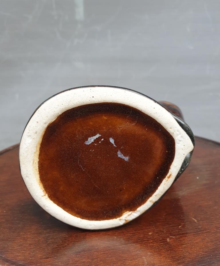Vase soliflore pic-vert glazed brown earthenware