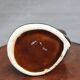 Vase soliflore pic-vert glazed brown earthenware