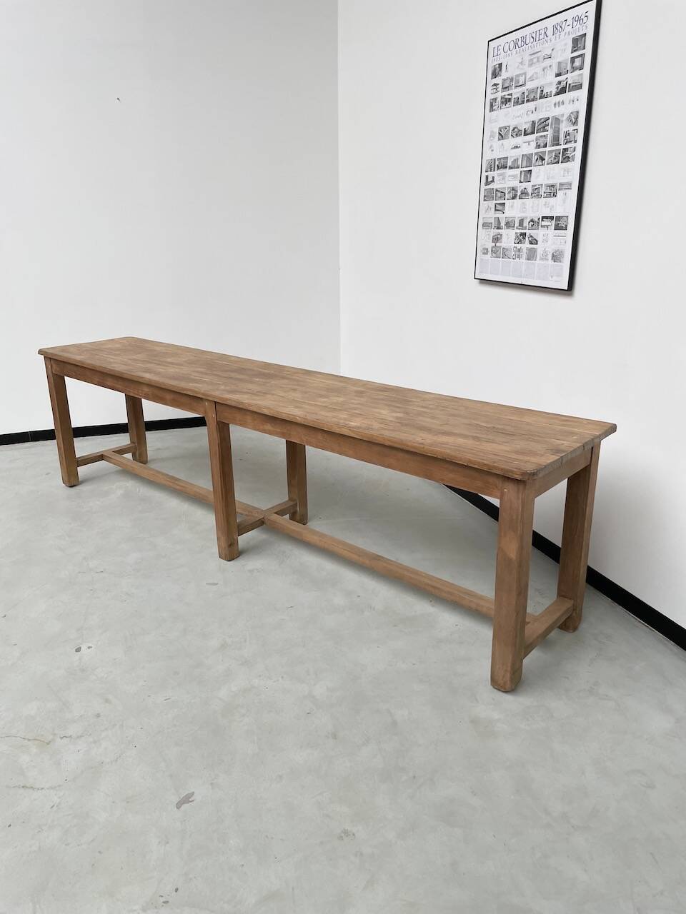 Oak console farm table 3m