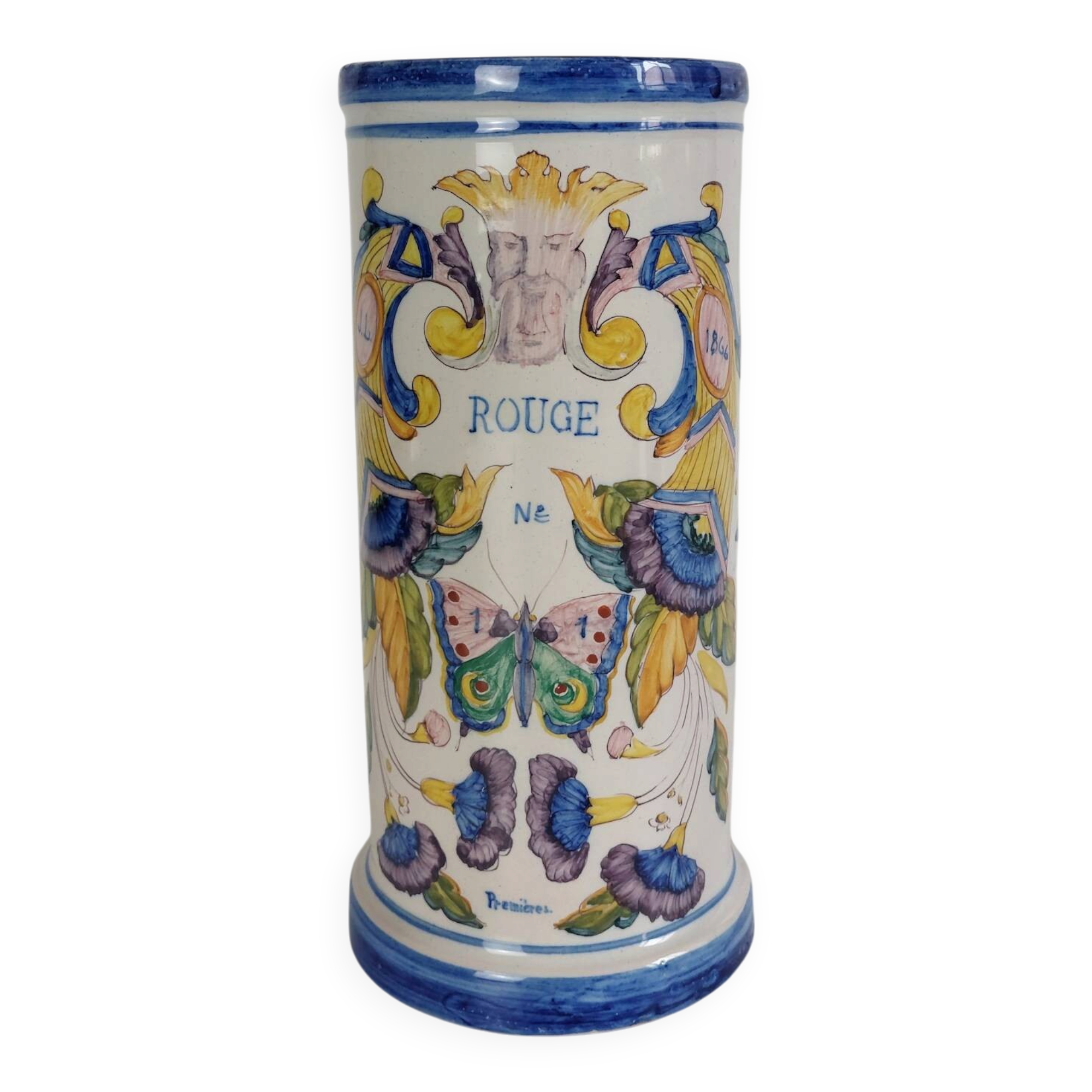 Pot in earthenware, high-fire glazing, Jean LAVALLE, 1866.