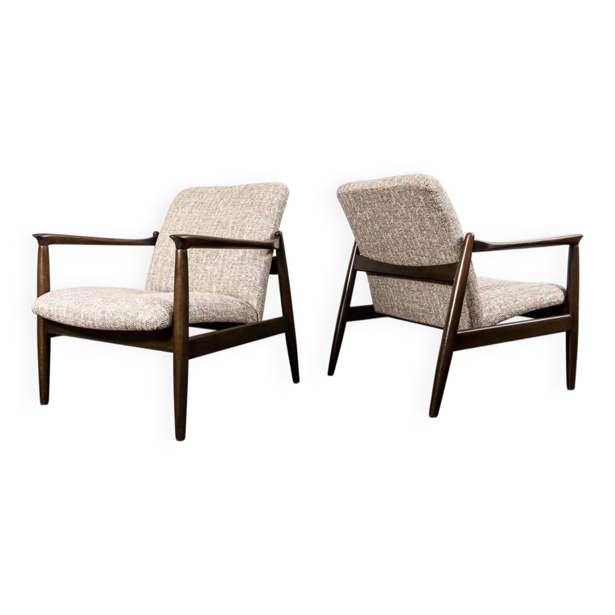 Mid-century Armchairs GFM-64 by Edmund Homa, Poland, 1960's, set of 2