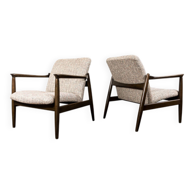 Fauteuils Mid-Century GFM-64 par Edmund Homa, Pologne, années 1960, lot de 2
