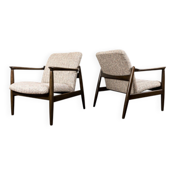 Mid-century Armchairs GFM-64 by Edmund Homa, Poland, 1960's, set of 2