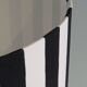 Vintage Ikea table lamp in white ceramic, Memphis style with black and white lampshade.