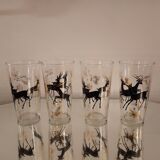 Rare golden black antelope glasses 50s