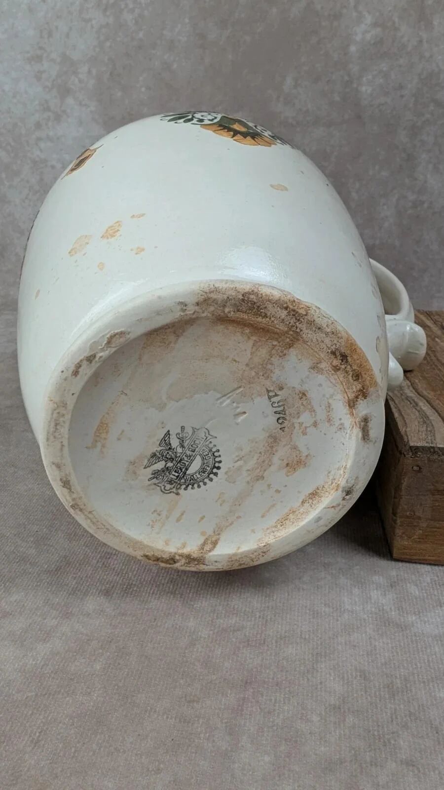 Large antique jug Villeroy & Boch 🌿 glazed earthenware with floral decoration