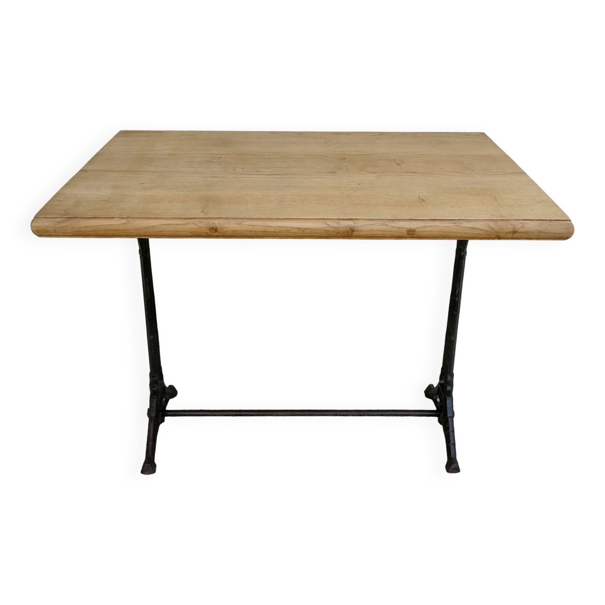 bistro table with cast iron legs signed Lelong, early 20th century
