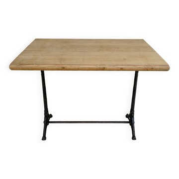 bistro table with cast iron legs signed Lelong, early 20th century