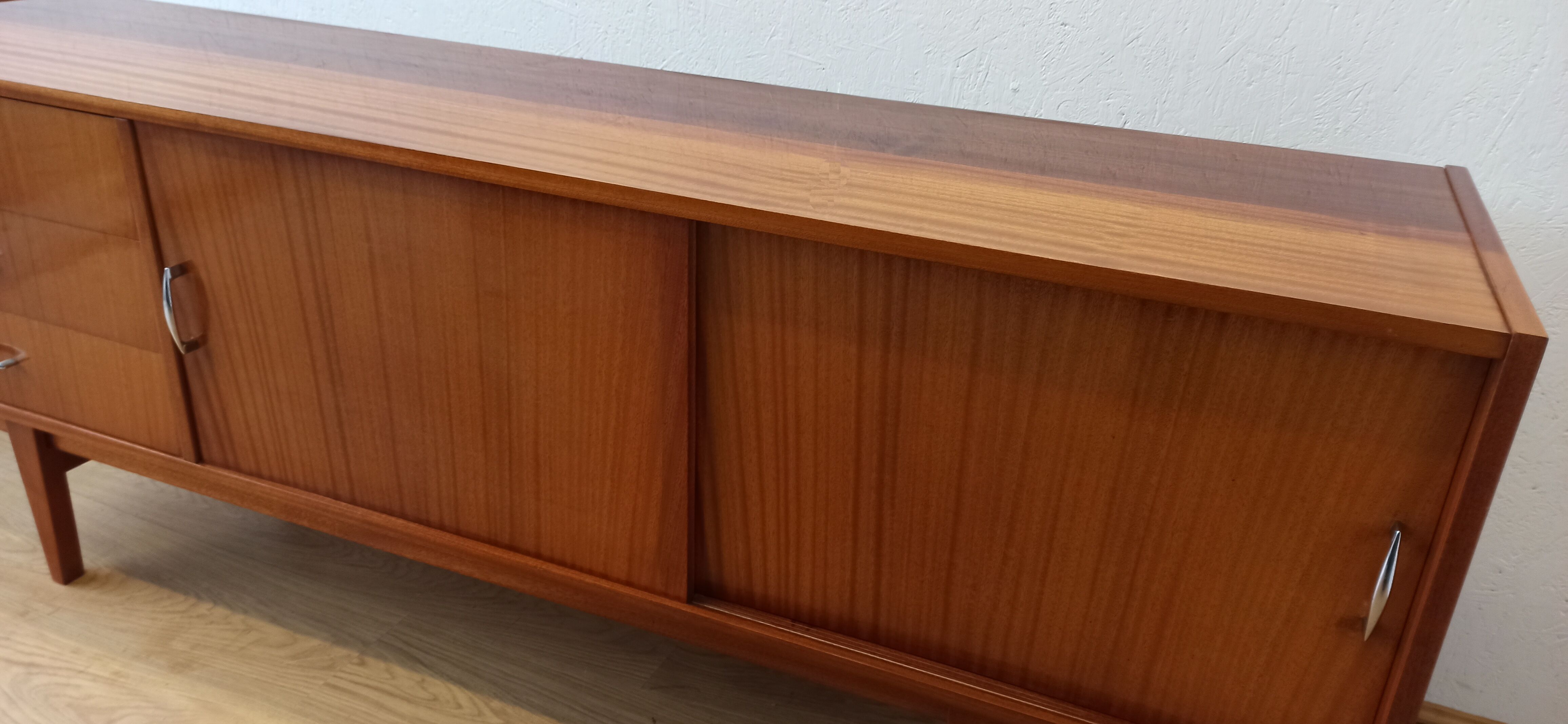 Modernist long sideboard of the 1970s