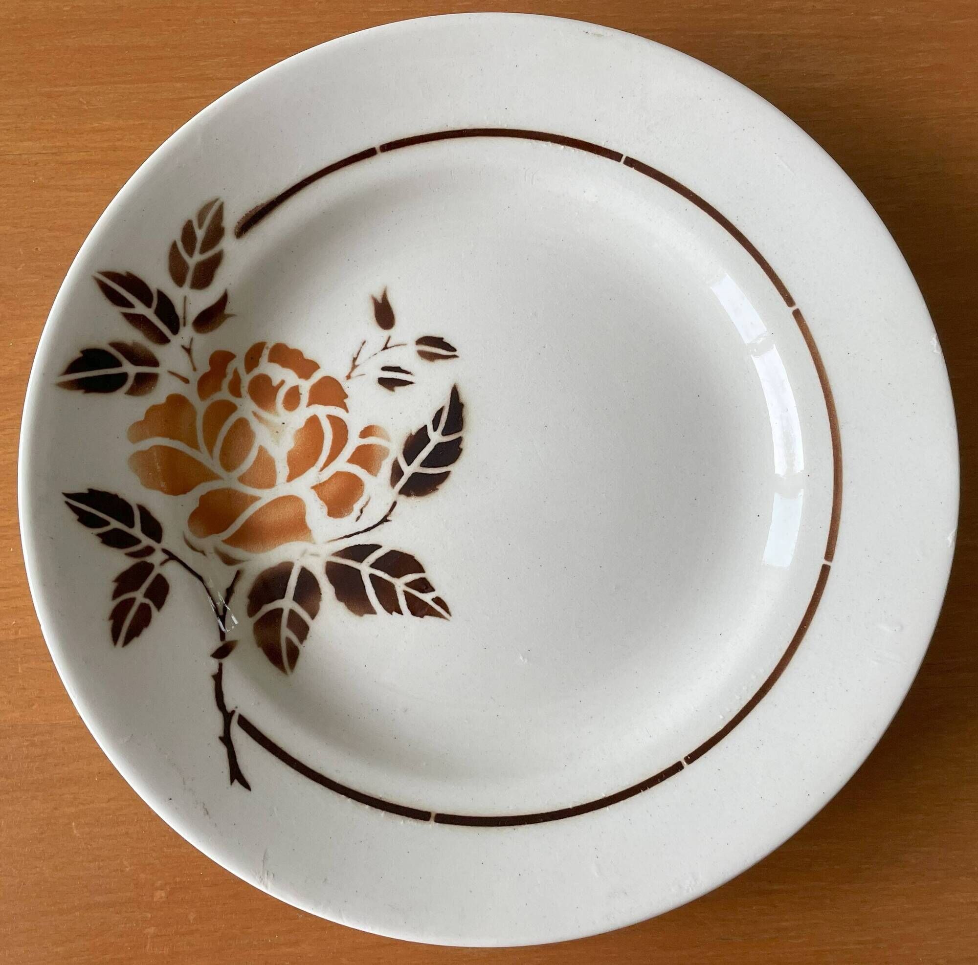 6 old earthenware plates from Saint-Amand (North)