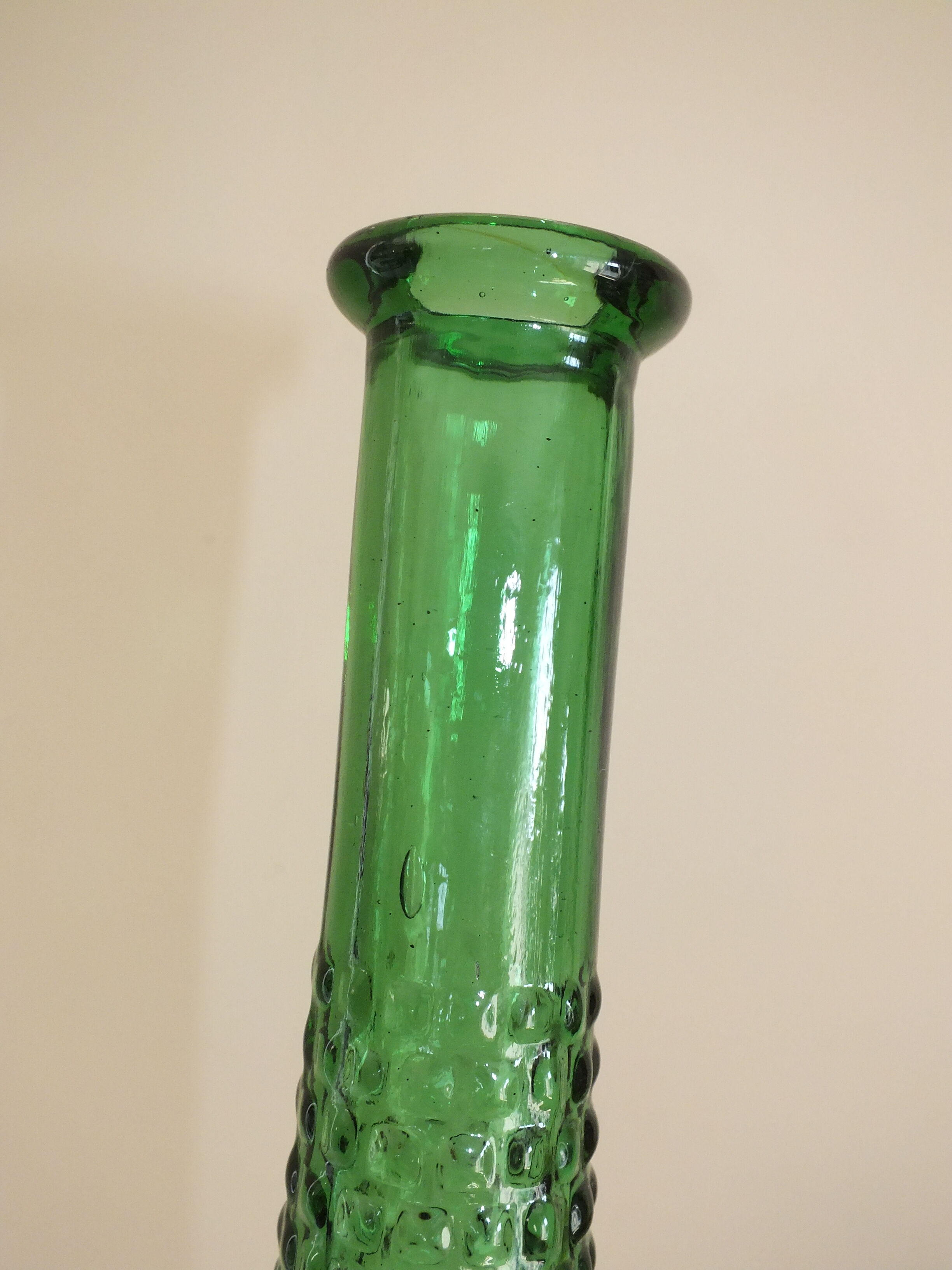 Empoli Italian glass bottle vase without cap