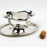Christofle silver-plated gravy boat – in the style of the Vendôme Filet model