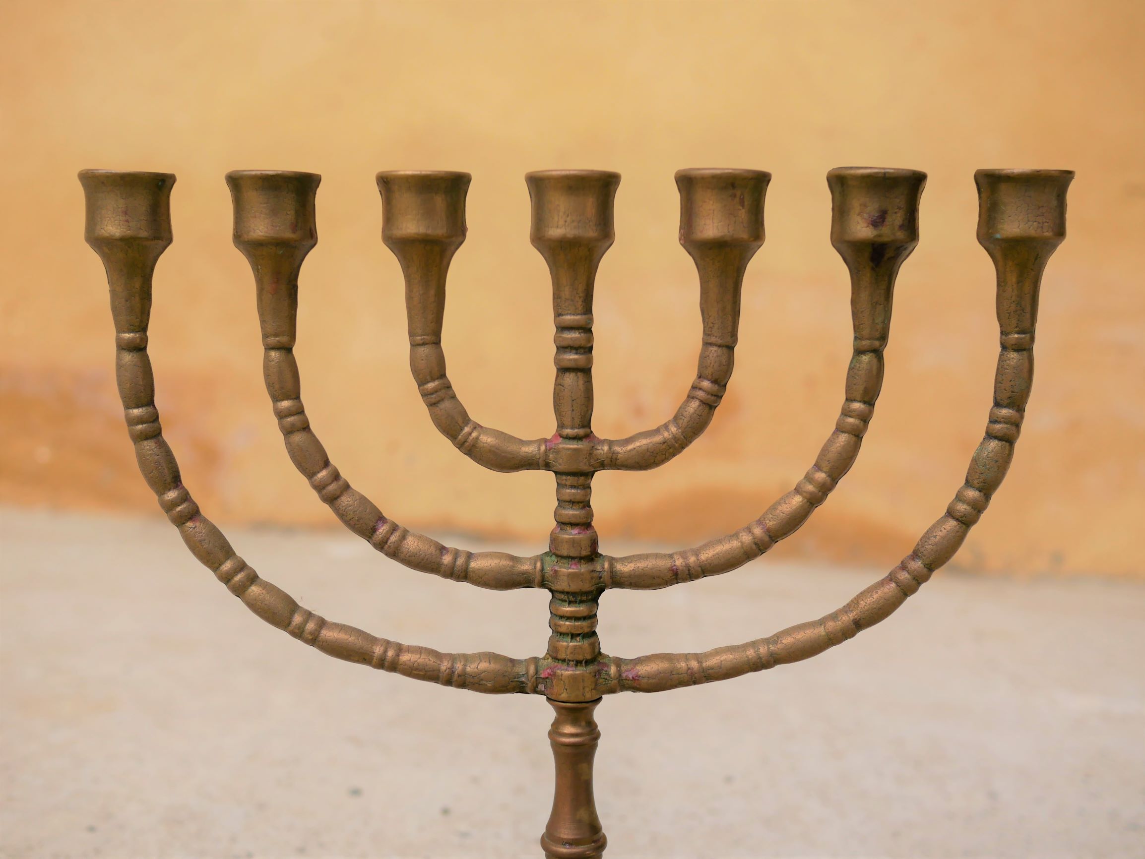 Vintage brass chandelier 7 branches