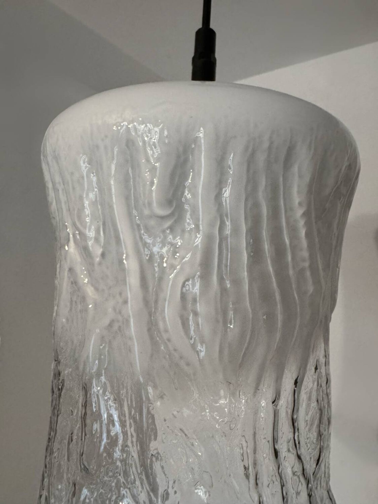 Murano Targetti Sankey glass pendant light from the 70s
