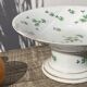 Compotier terre de fer / plat sur pied vintage en faïence