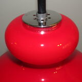 Red glass pendant lamp Peill & Putzler, Germany 1960-1970